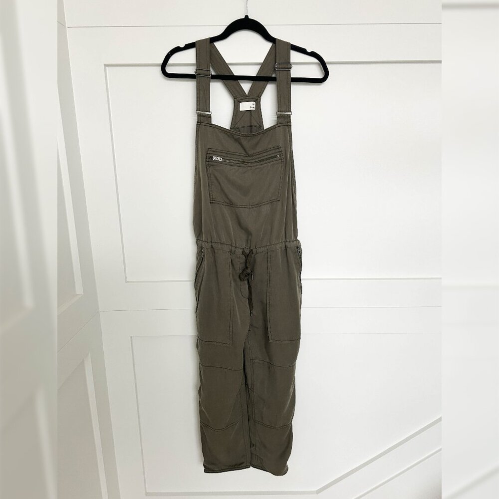 Wildfred Free Valletta Cropped Overalls OLIVE GREEN